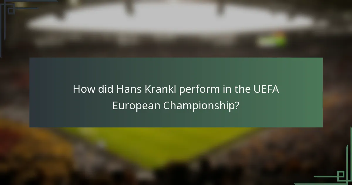 How did Hans Krankl perform in the UEFA European Championship?