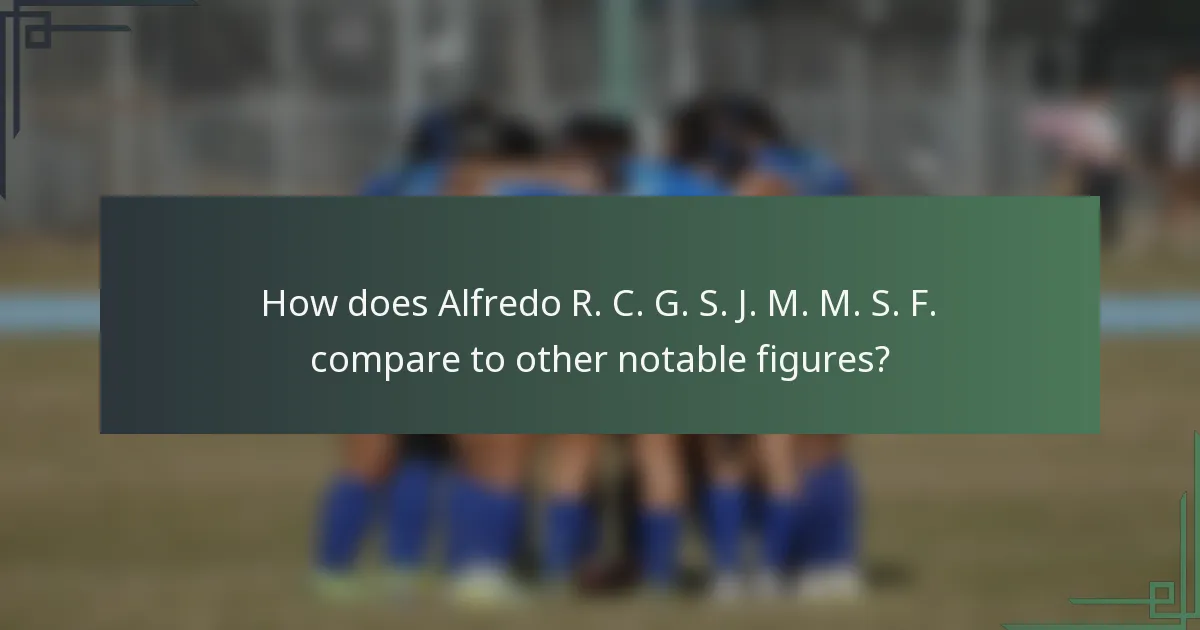 How does Alfredo R. C. G. S. J. M. M. S. F. compare to other notable figures?