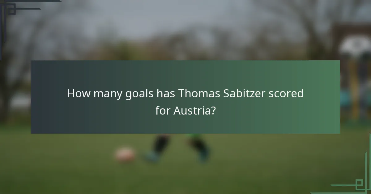 How many goals has Thomas Sabitzer scored for Austria?