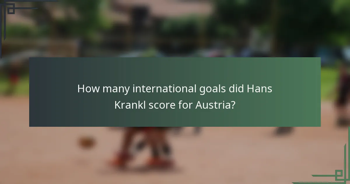 How many international goals did Hans Krankl score for Austria?